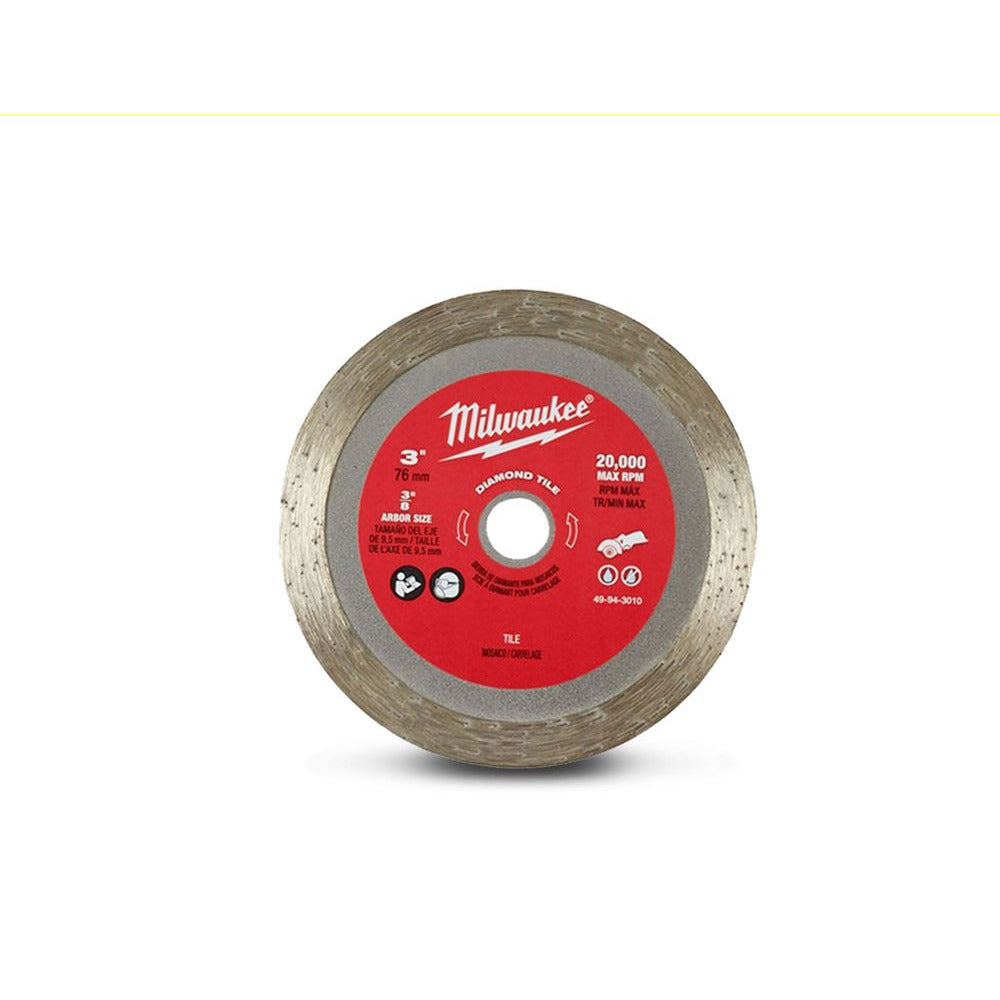 Milwaukee 49943010 76mm (3'') Diamond Tile Blade Suite M12FCOT-0