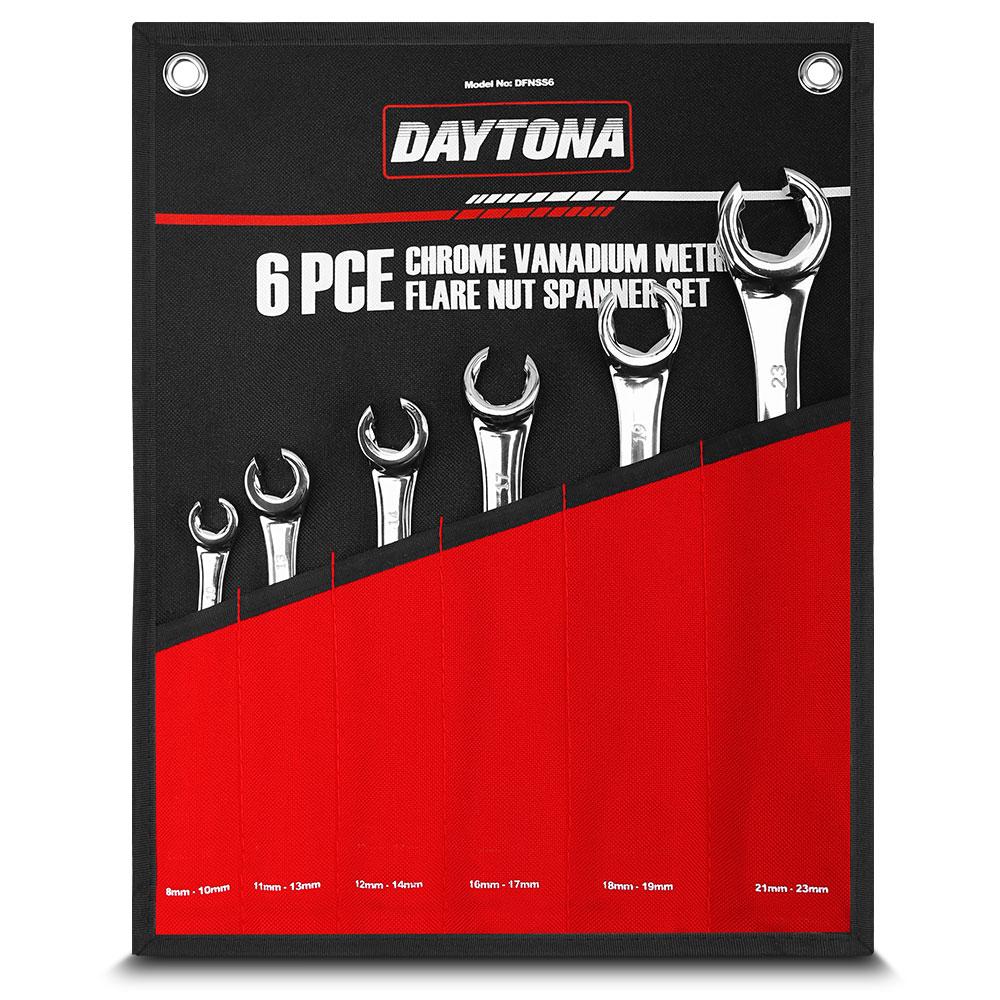 Daytona DFNSS6 6pce Metric Flare Nut Spanner Set with Pouch Bag