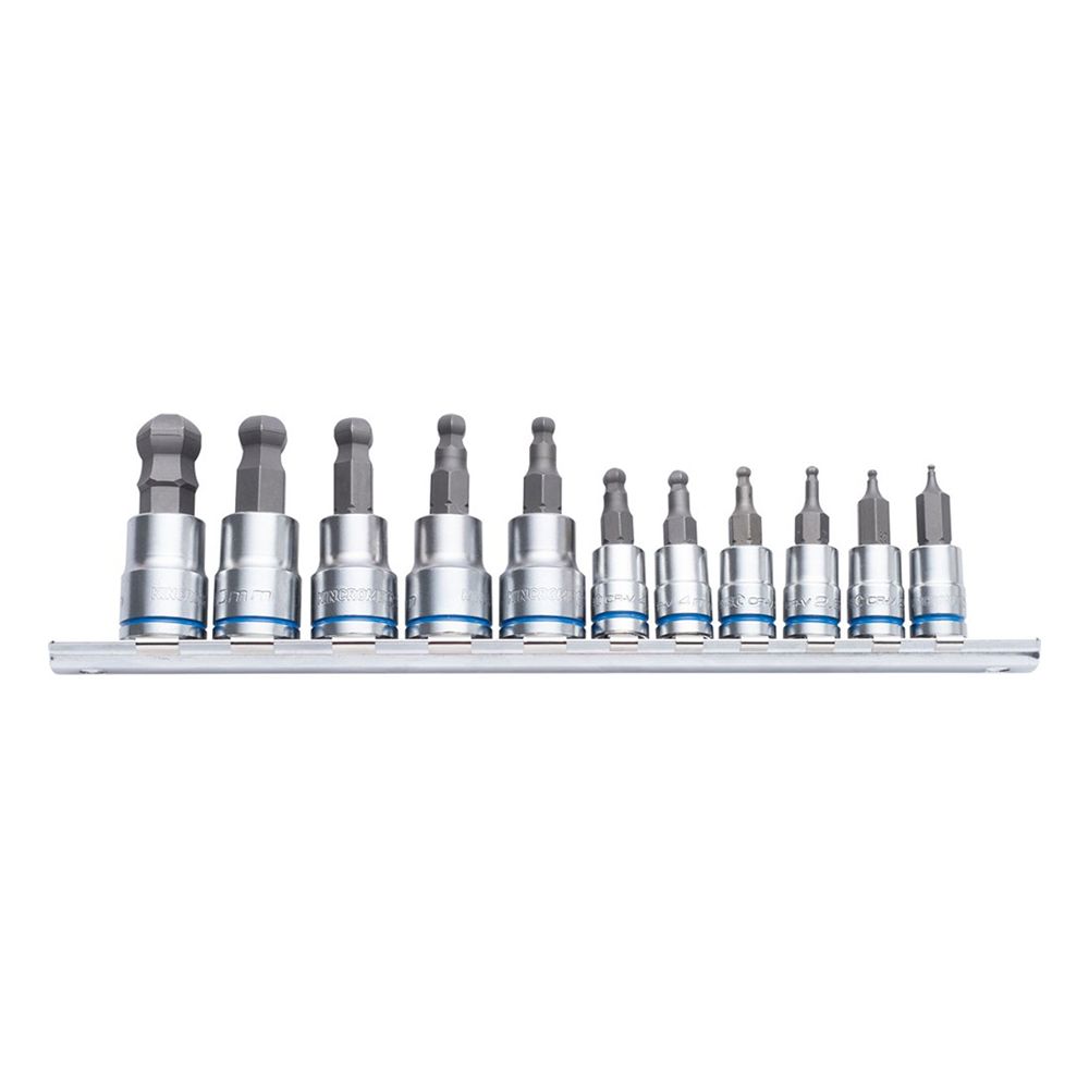 Kincrome K5423 11pce Ball-End Hex Socket Set Short Series 1/4 & 3/8 Drive - Metric