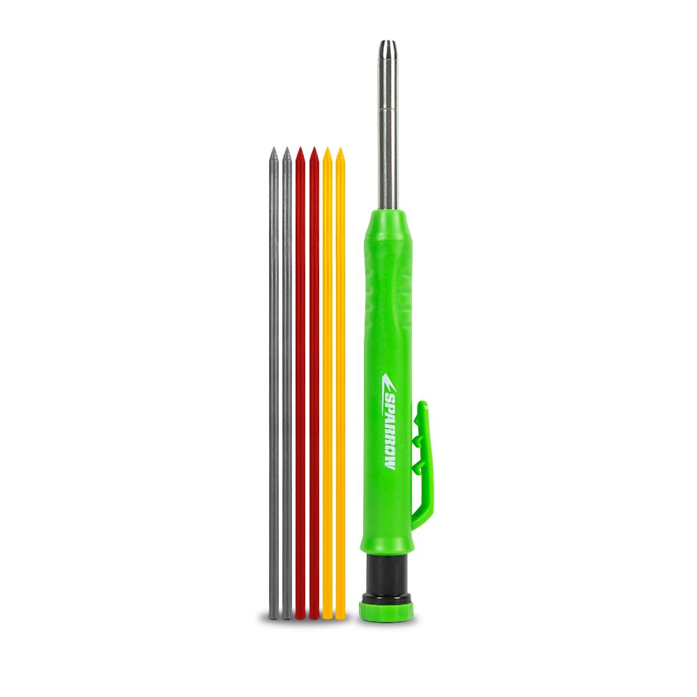 Sparrow SCPSS Carpenter Pencil Set with Sharpener And Retractable Lead Refills