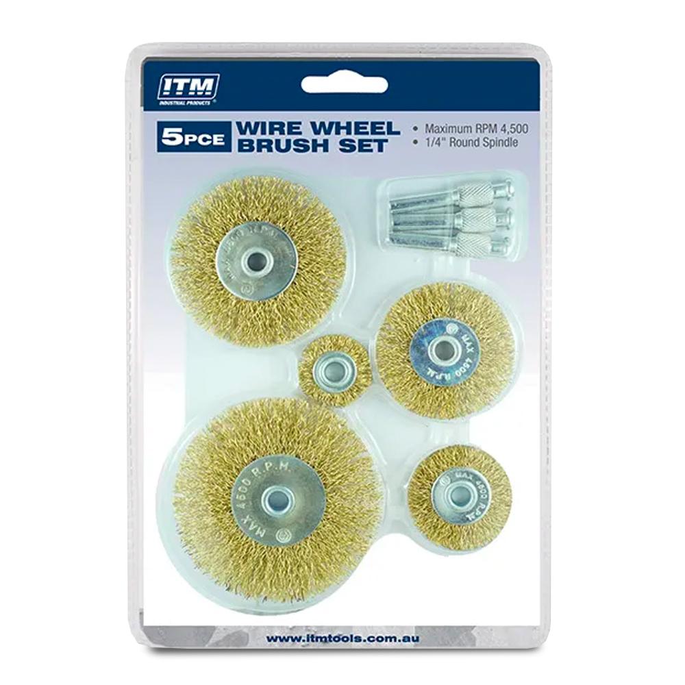 ITM TM7016-008 5pce Crimped Wire Brush Kit