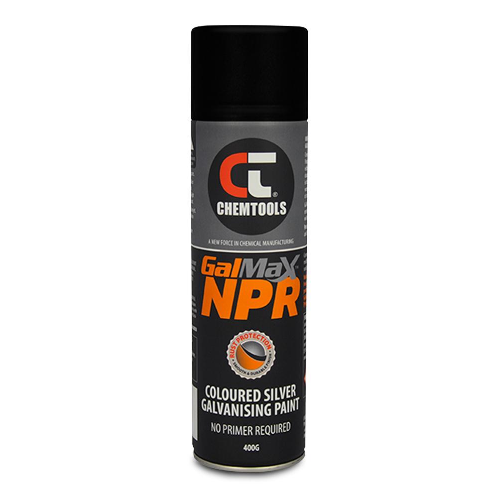 Chemtools CT-BKSG-400 400g NPR Gloss Black Galvanising Aerosol Paint