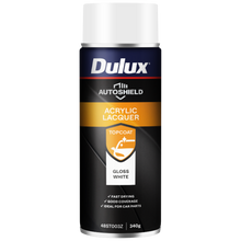 Dulux 340g White Gloss Autoshield Acrylic Lacquer Spray Paint