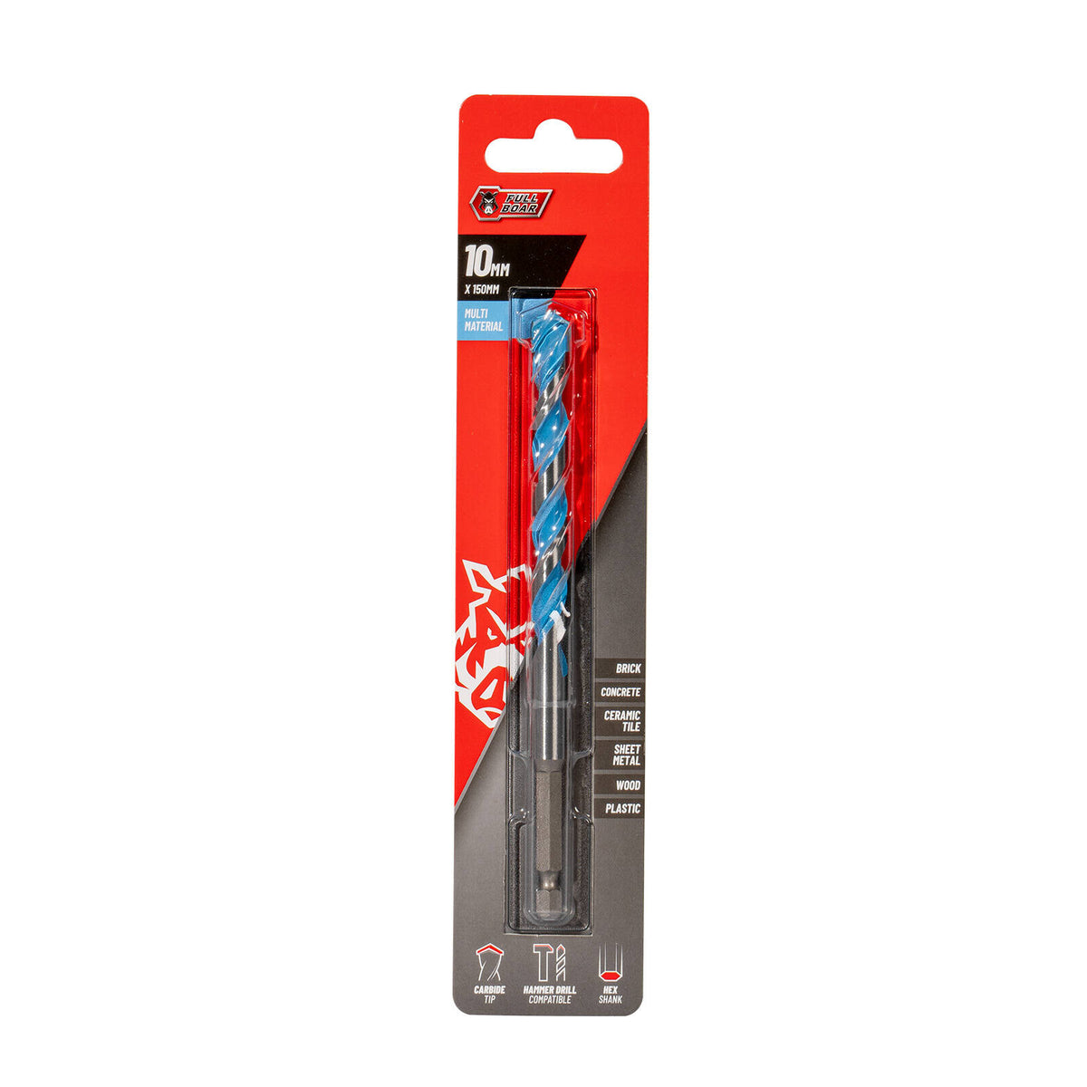 Full Boar 10 x 150mm Multi-Material Drill Bit FMMD-10150H