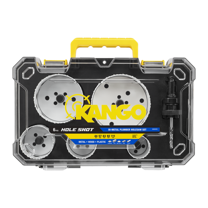 Kango 6 Piece Bi-Metal Plumber Hole Saw Set