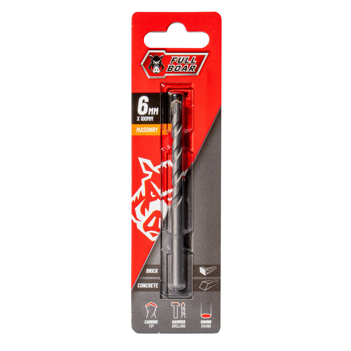 Full Boar 6mm TCT Masonry Drill Bit