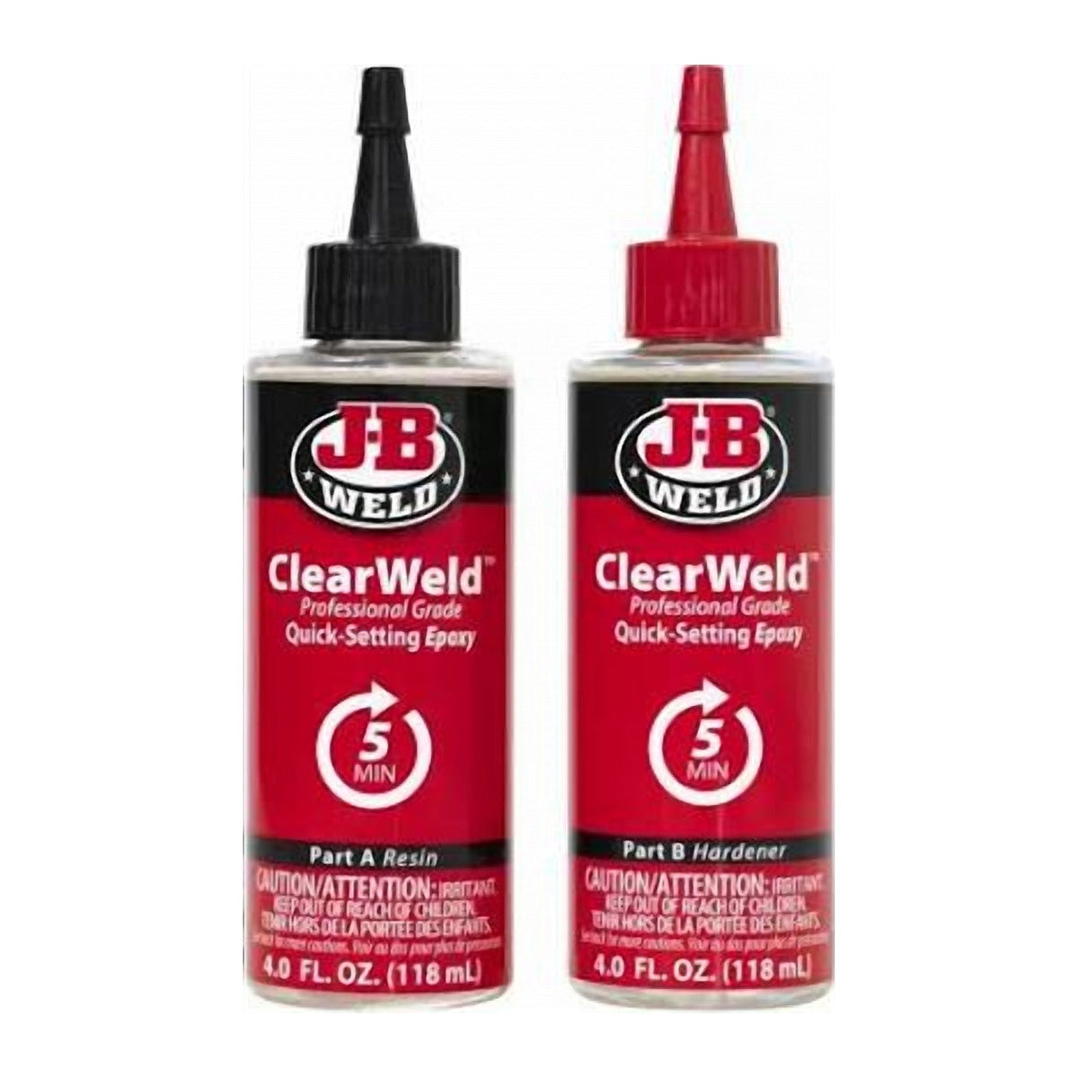 JB Weld 50240H ClearWeld Pro Size 5 Minute Clear Epoxy 2 x 118ml