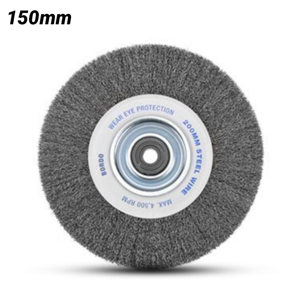 Bordo 5108-150/25.3 150mm 0.3mm Steel Wire Crimp Wire Wheel - 25mm Thickness