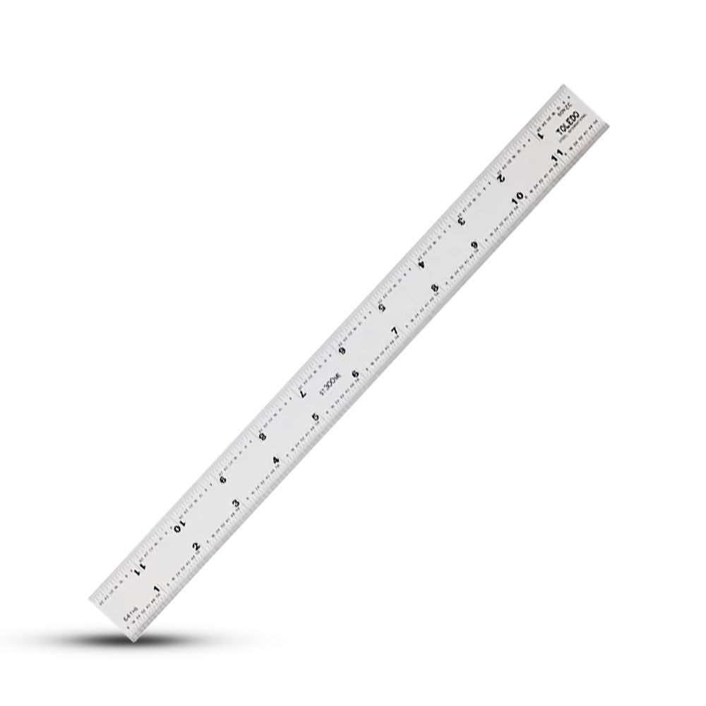 Toledo ST300ME12 300mm Metric & Imperial Double Sided Stainless Steel Rule