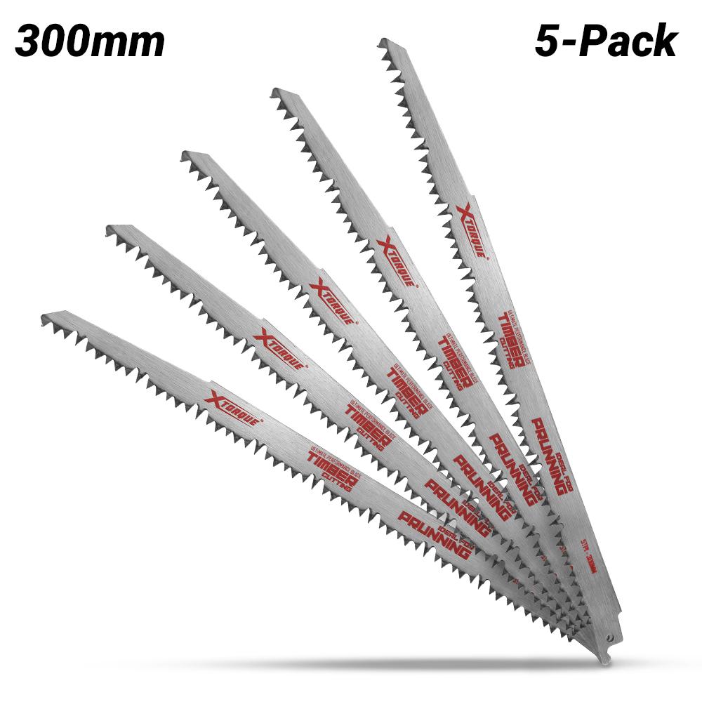 Xtorque X300PB 5-Pack 300mm (12") 5TPI Timber Reciprocating Blade