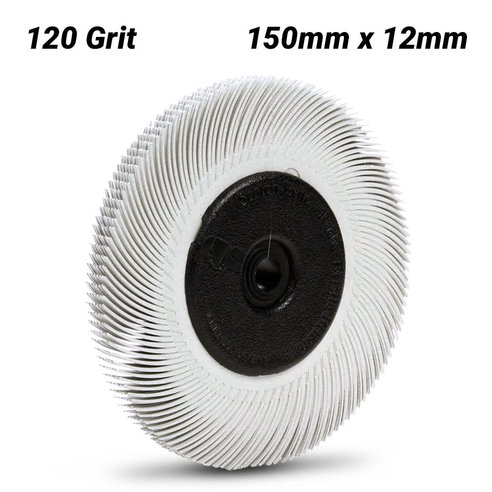 3M 61500187747 150mm x 12mm Scotch-Brite 120 Grit Curved Radial Bristle Brush