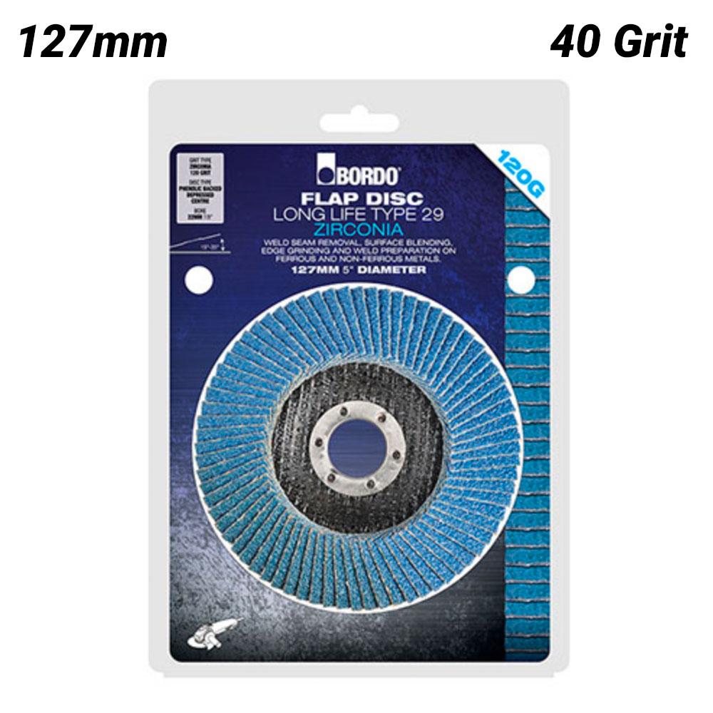 Bordo 7500-FD127Z40S 127mm 40 Grit Zirconia Flap Disc