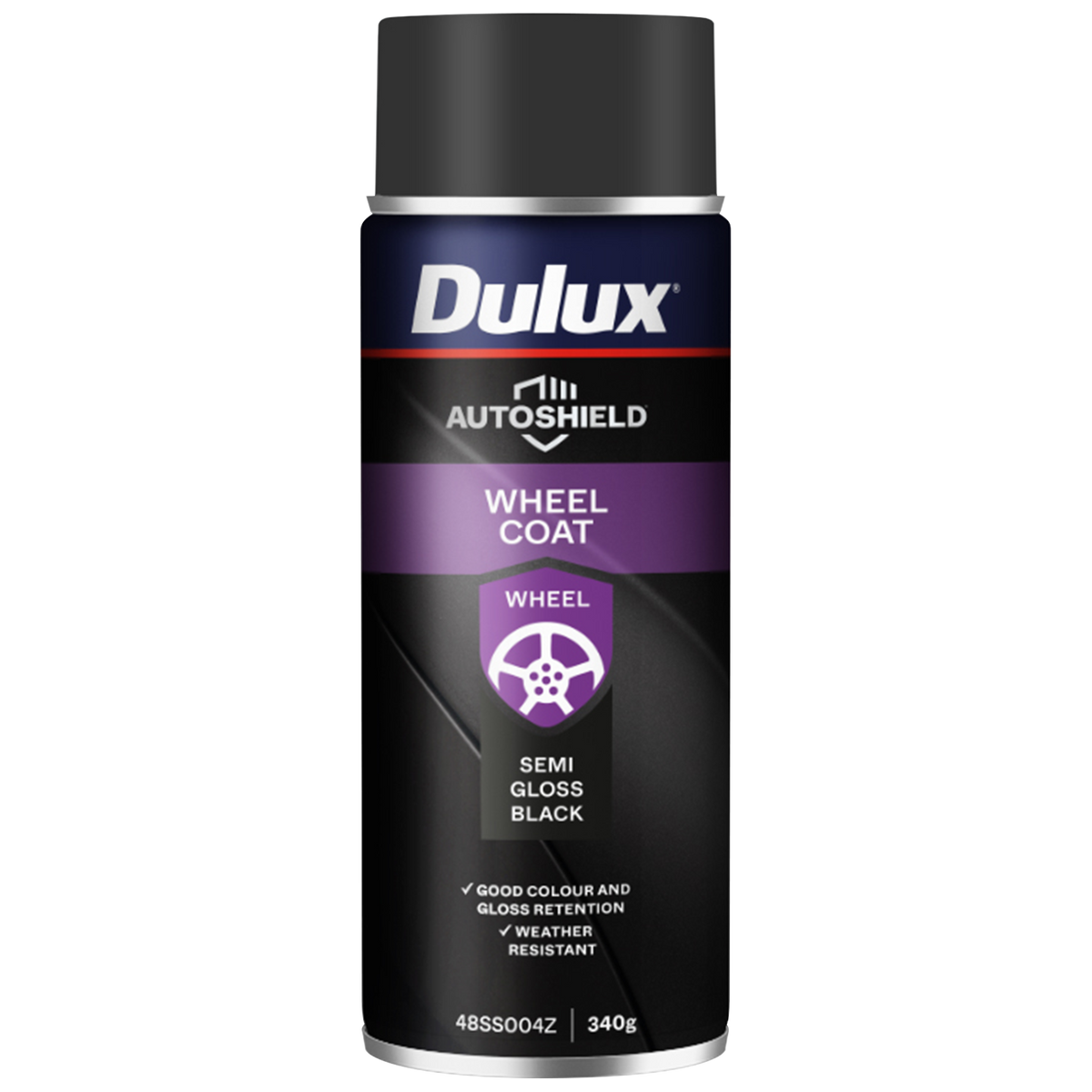 Spray Paint Dulux Autoshield 340G Sg Black Wheel Coat