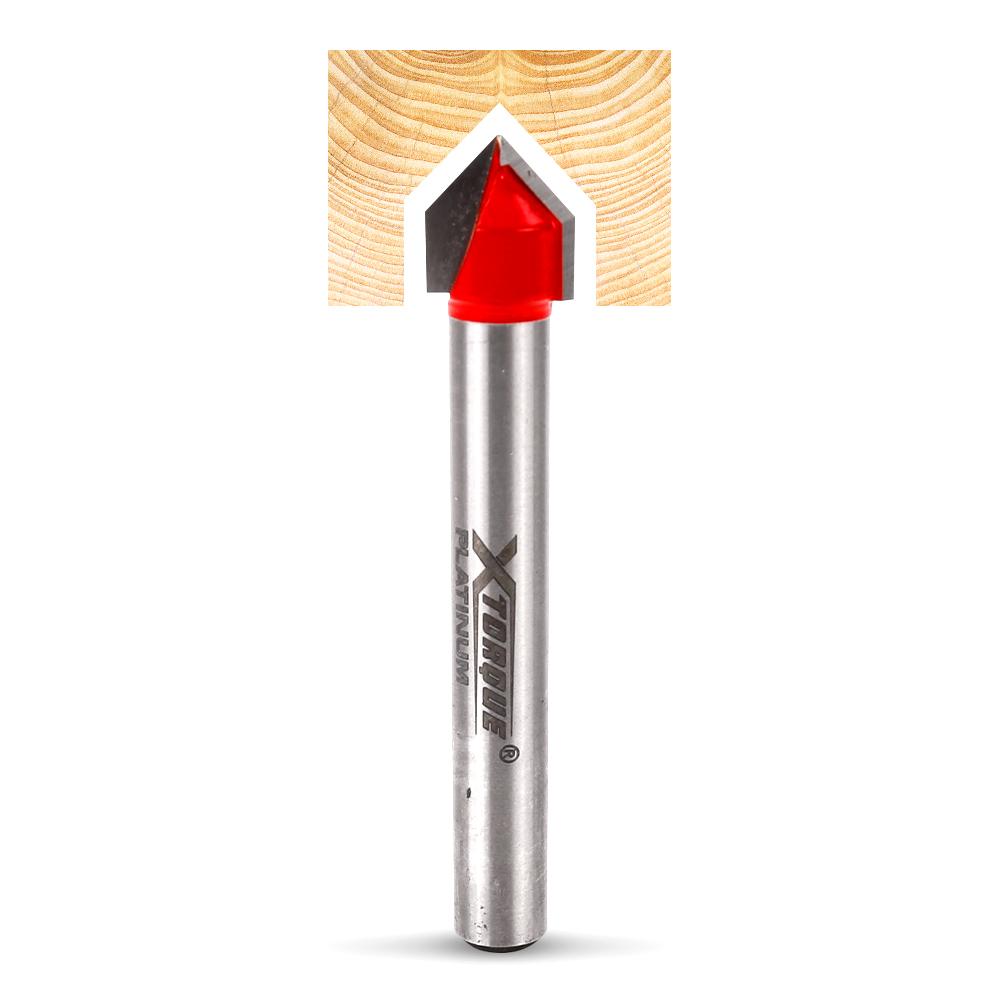 Xtorque XP9514 Platinum 9.55mm V Grooving 1/4" Shank Router Bit