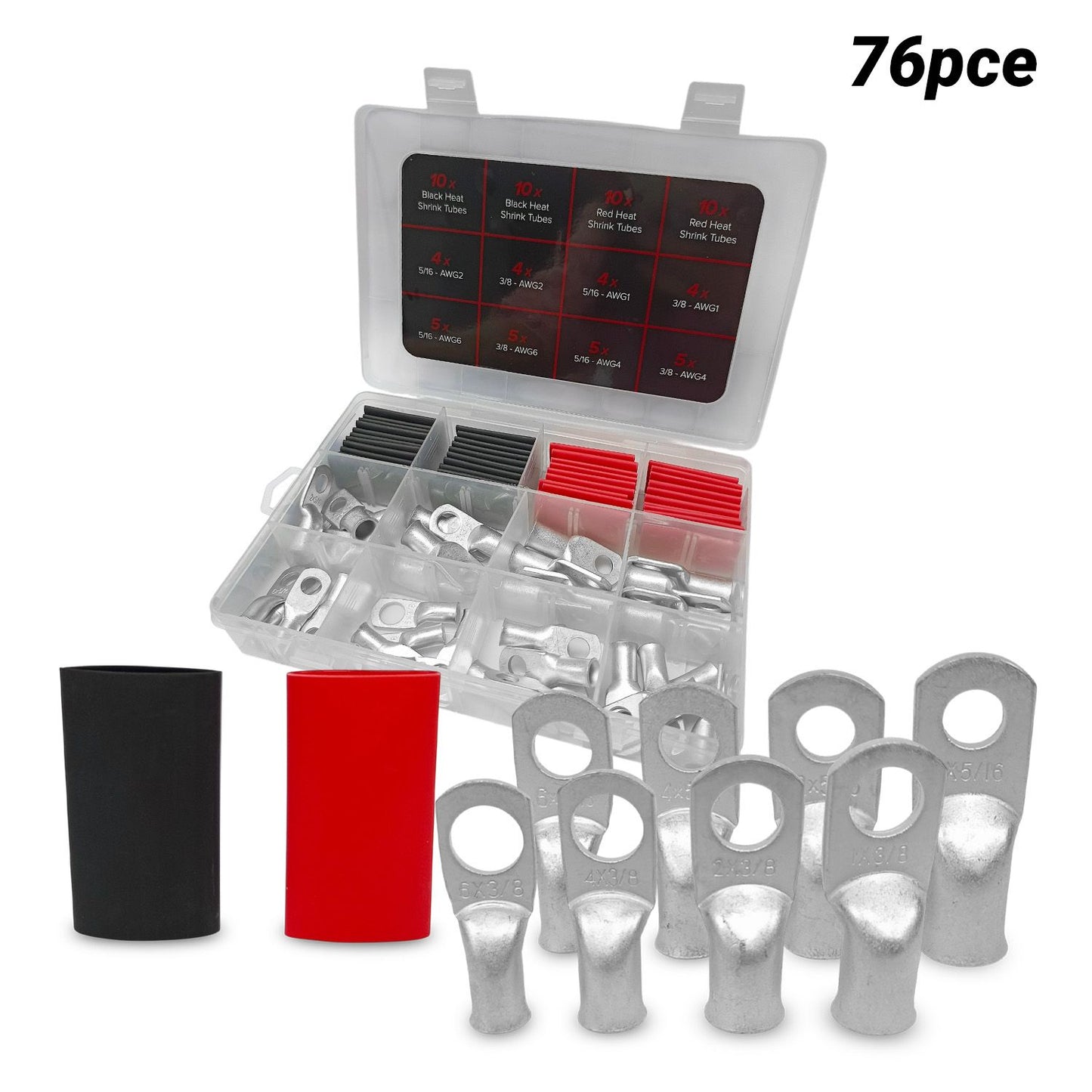 Daytona D76CEHS 76pce Marine Grade Cable End Kit With Heat Shrink Tubing