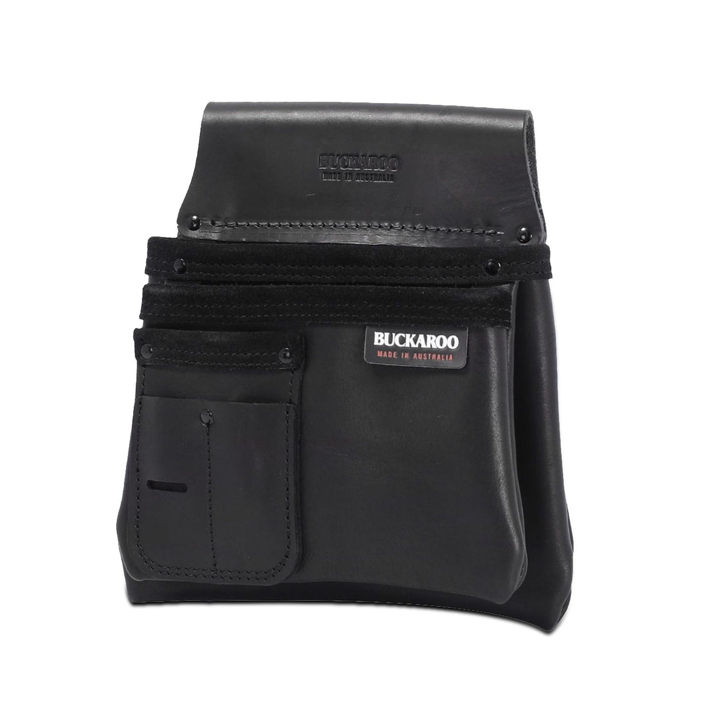 Buckaroo NBS2B Black Leather 2 Pocket Nail Bag