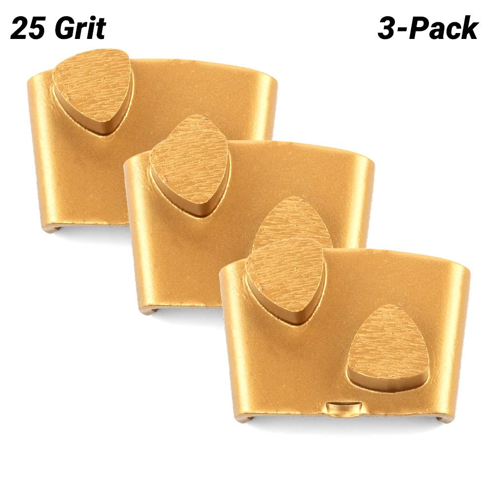 Husqvarna 546333101 3-Pack VARI-GRIND EZ 25 Grit Double Grinding Shoe