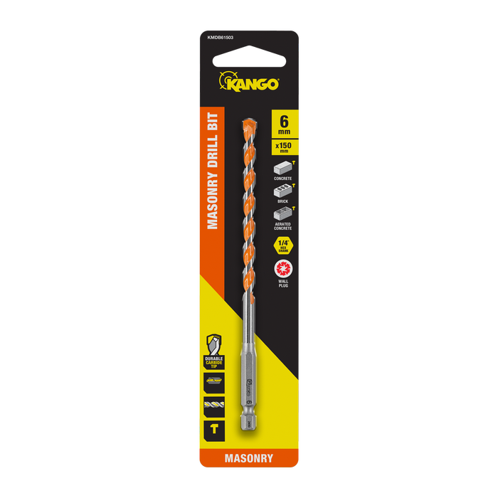 Kango 6 x 150mm 1/4" Masonry Drill Bit