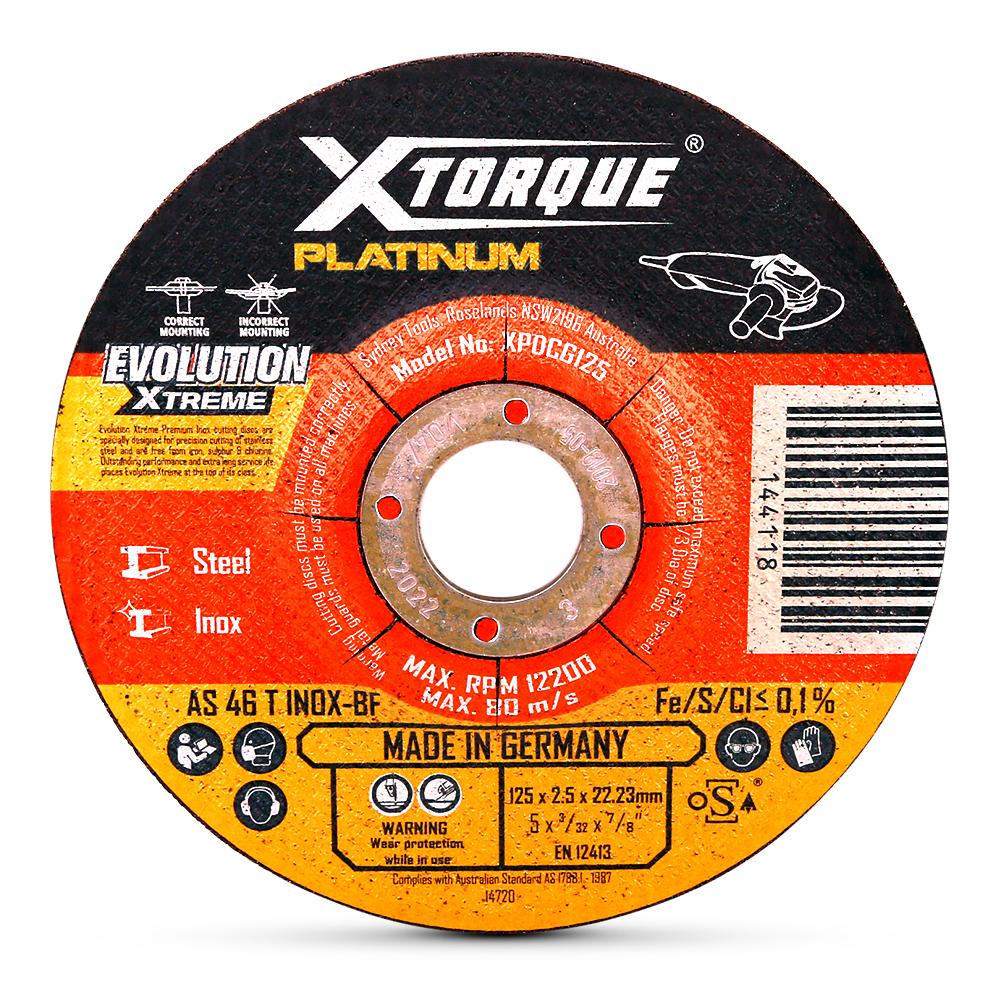 Xtorque XPDCG125 Platinum 125mm (5") 2.5mm Depressed Centre Premium Inox Cut & Grind Disc