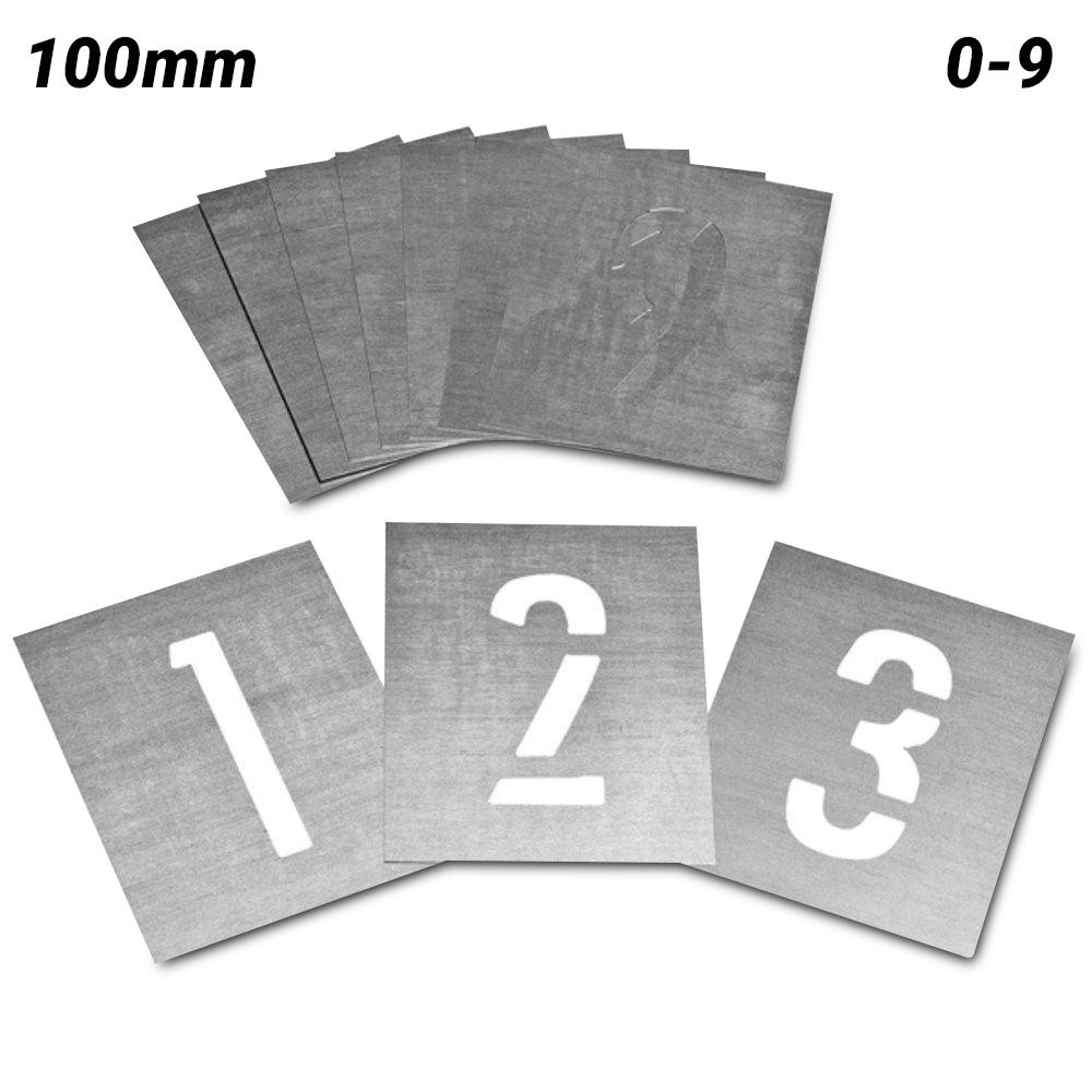Dy-Mark 13801100 100mm 0-9 Zinc Stencil Set