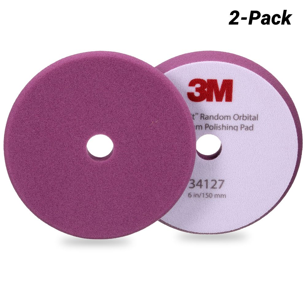 3M 34127 2-Pack 150mm Paint Finish Perfect-it Foam Purple Polish Pad