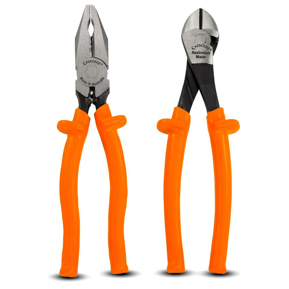 Crescent CHV2PAKN 2-Pack 1000V Insulated Universal Plier & Diagonal Side Cutters