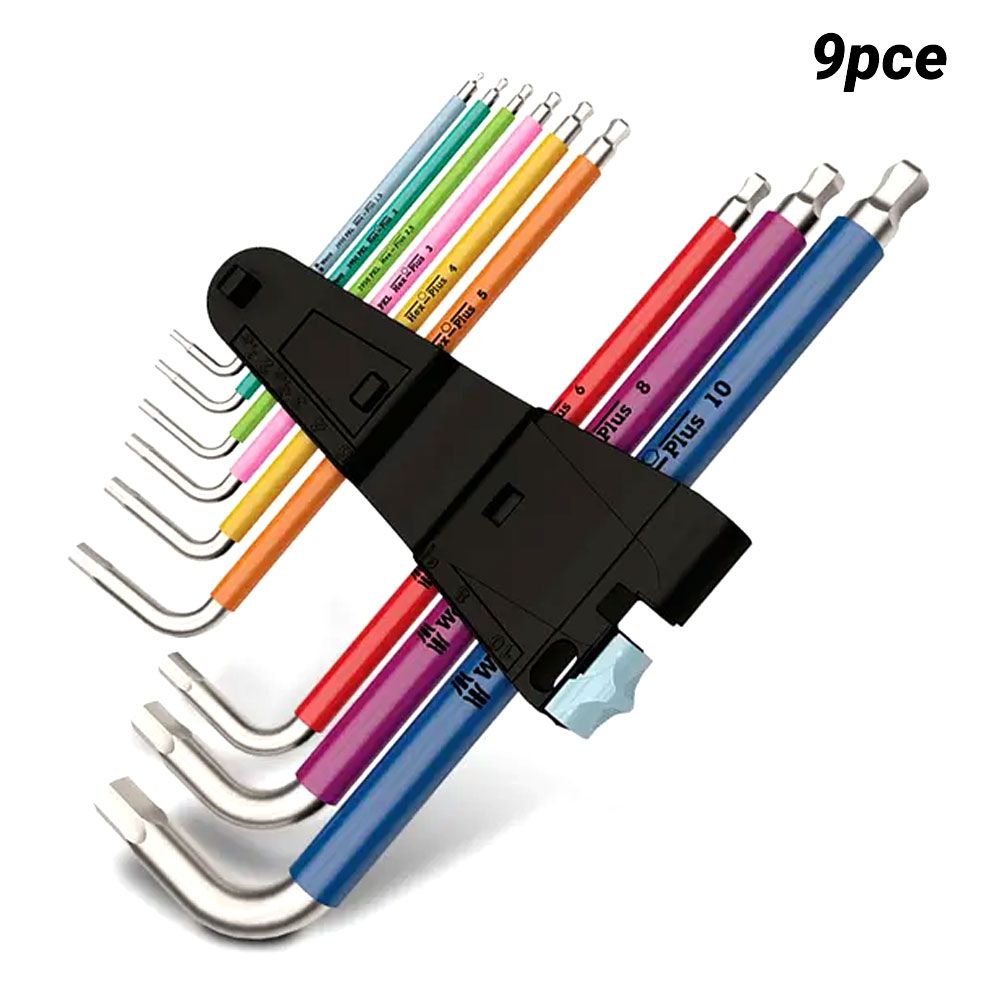 Wera WER022669 9pce 3950/9 Multicolour Ball End Hex Key Metric Set