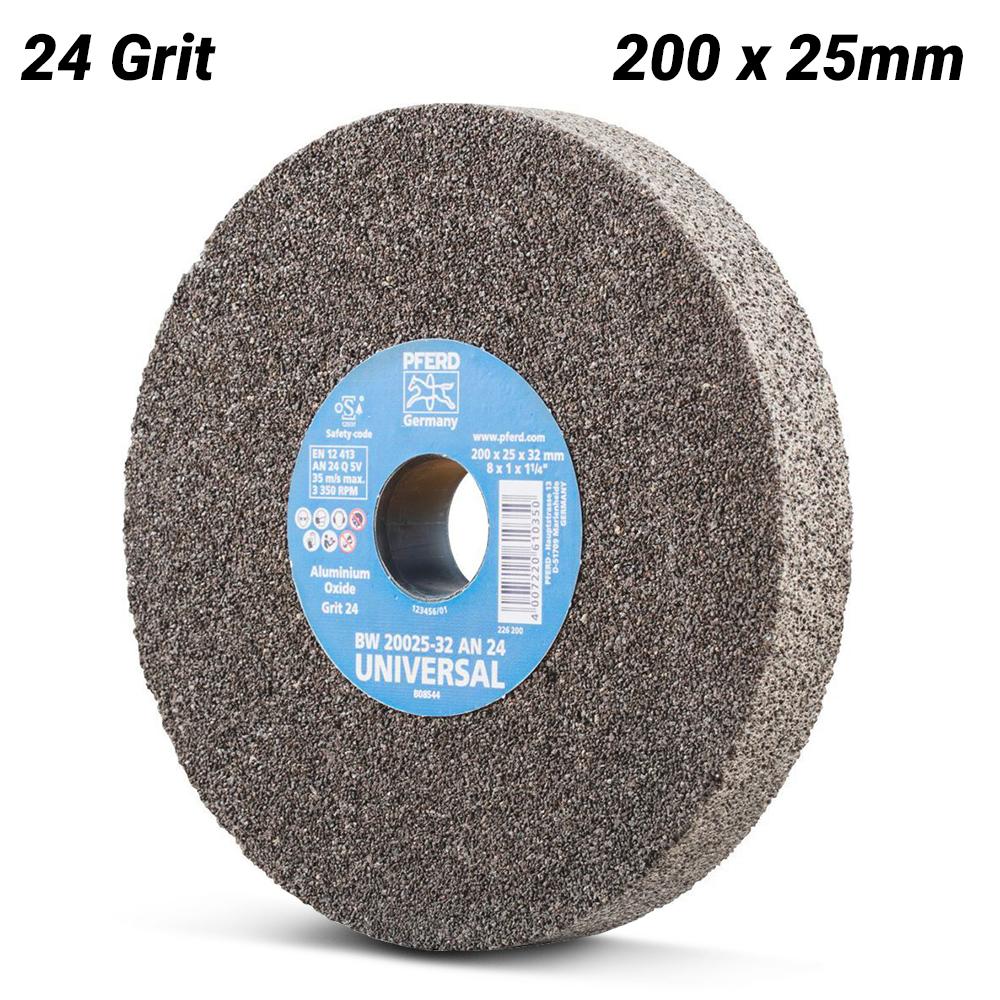 PFERD 39008440 200mm (8") Aluminium Oxide 24 Grit Universal Bench Grinding Wheel