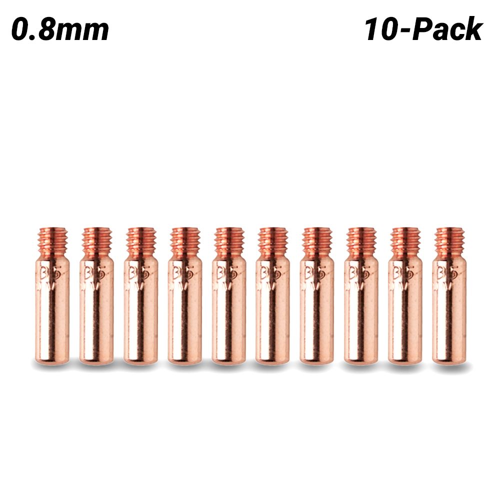 Cigweld TWT1108 10-Pack 0.8mm x M6 x L:25mm 11 Series Contact Tip