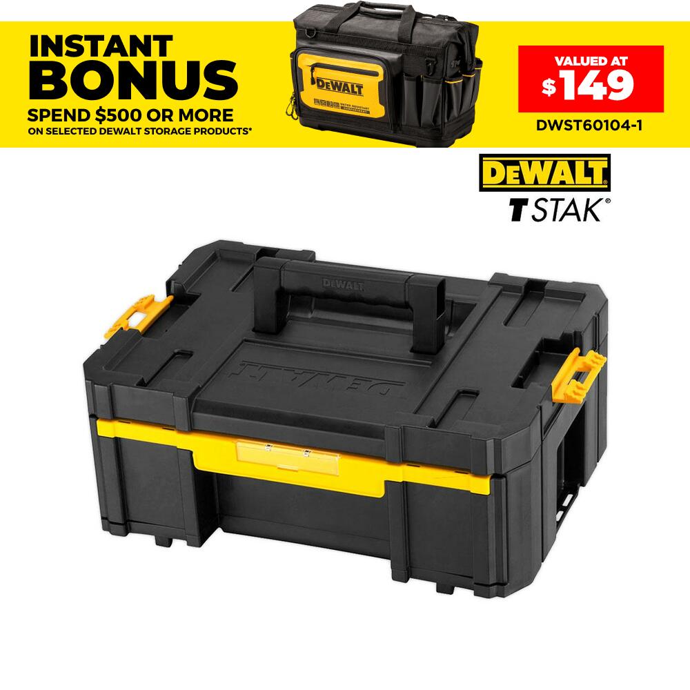 DeWalt DWST1-70705 TStak III Single Deep Drawer Storage Box with 6 Storage Totes