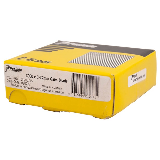 PASLODE 32mm C Series Brads 3000 Pack B20232