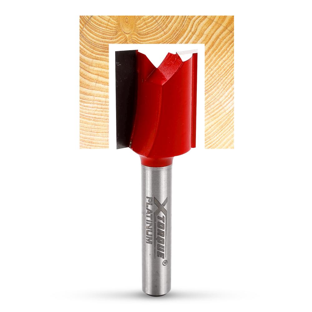 Xtorque XP1614 Platinum 16mm Straight Double Flute 1/4" Shank Router Bit