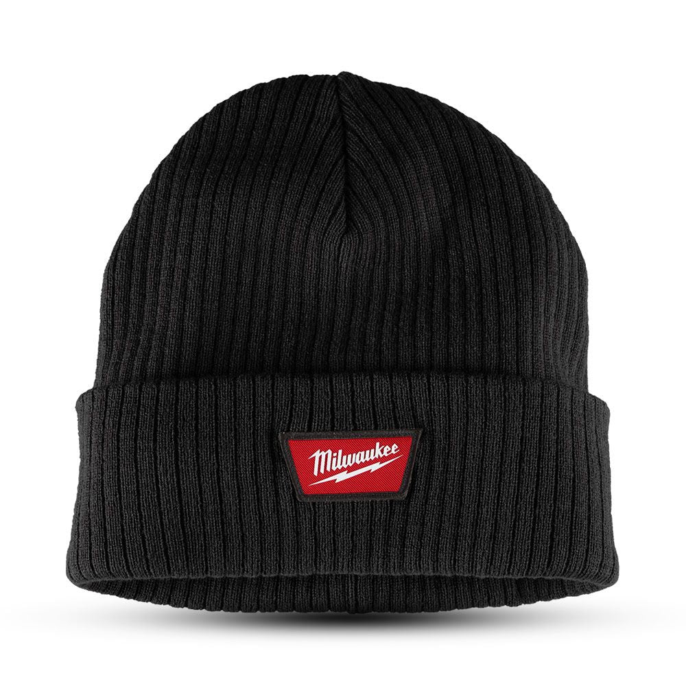 Milwaukee M750B Rib-Knit Cuffed Beanie - Black