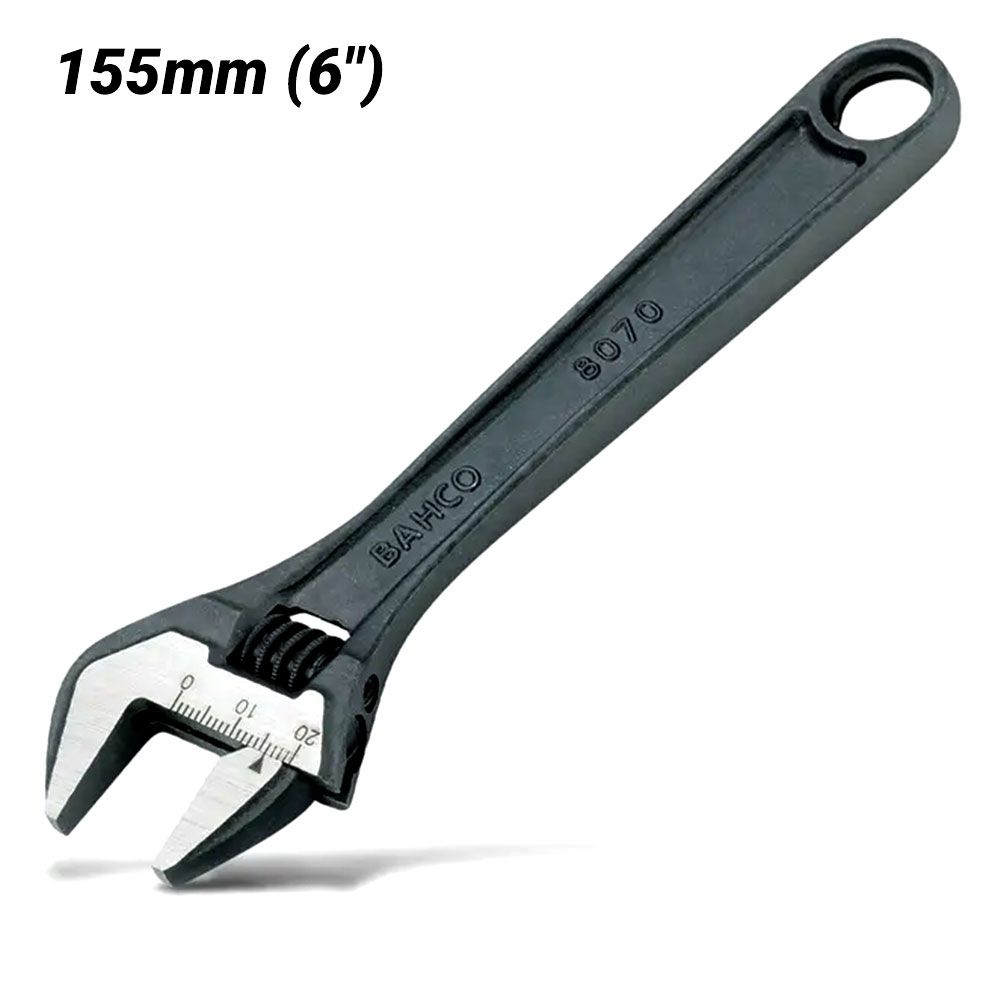 Bahco 8070 155mm Central Nut Adjustable Wrench with Phosphate Finish