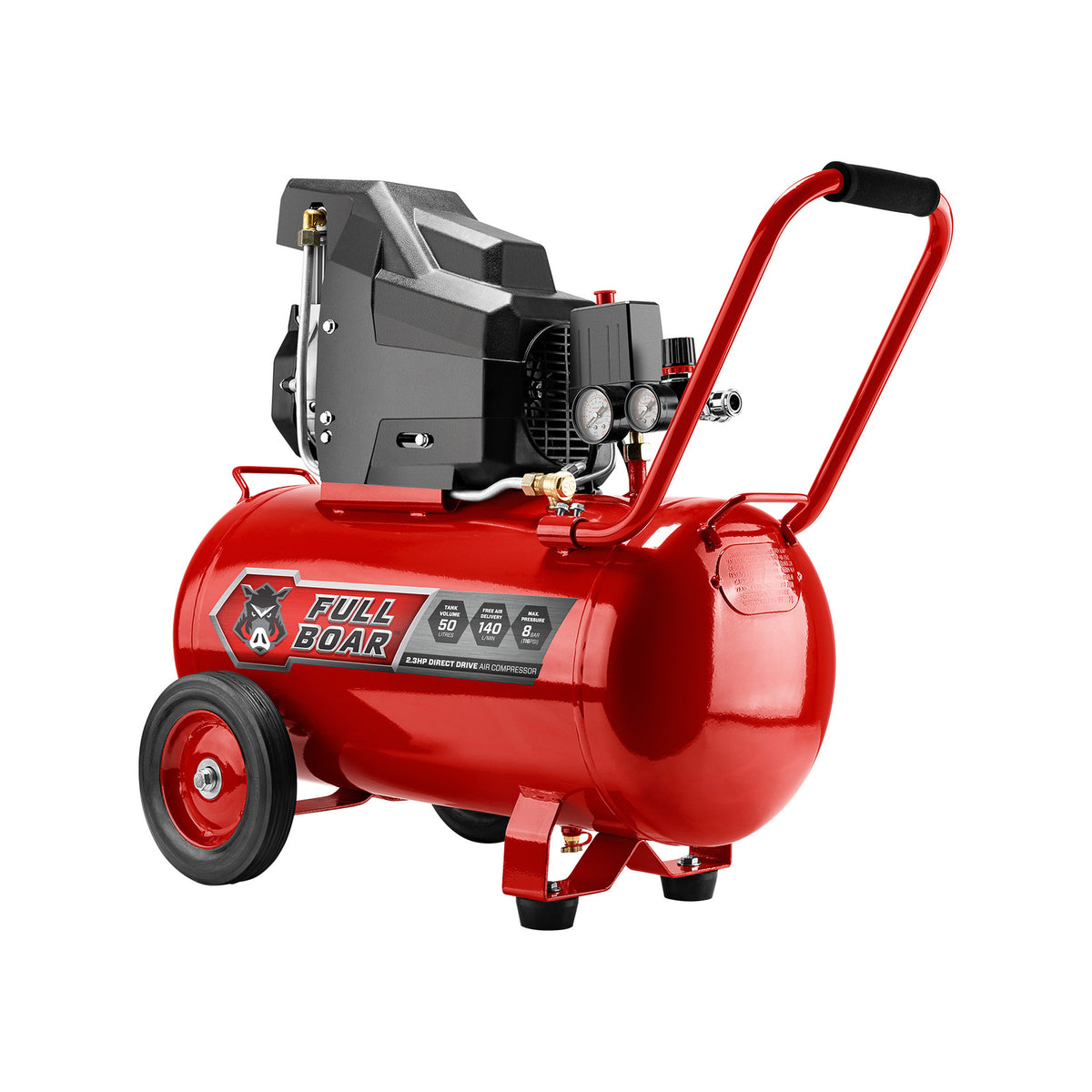Full Boar 2.3HP 50L Oil Free Direct Drive Air Compressor