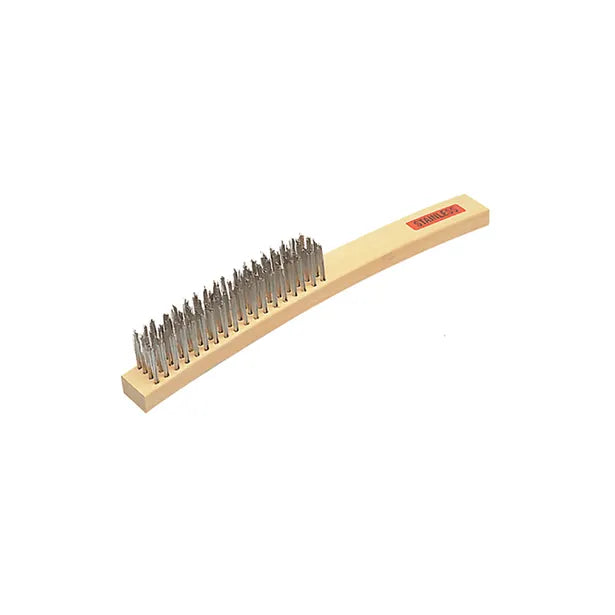 Cigweld Steel Bristle Wire Brush 4 Straight Rows 646363