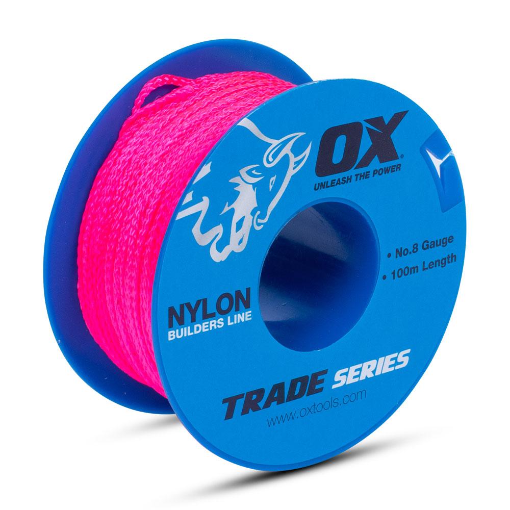 OX Tools OX-T102910  OX Trade 8# 100M Pink Builders Line