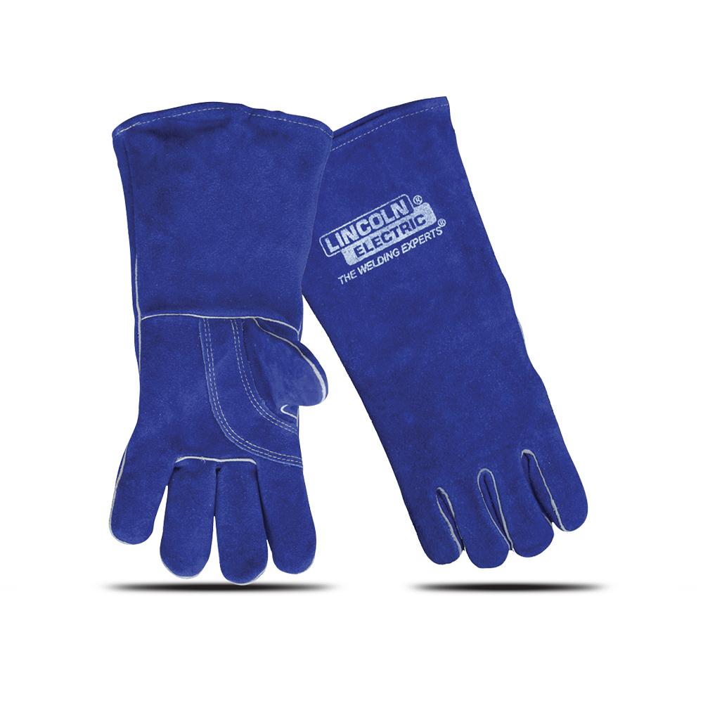 Lincoln Electric LA120-3 (LINS169350) 390mm MIG Premium Leather Lefties Welding Gloves - Blue