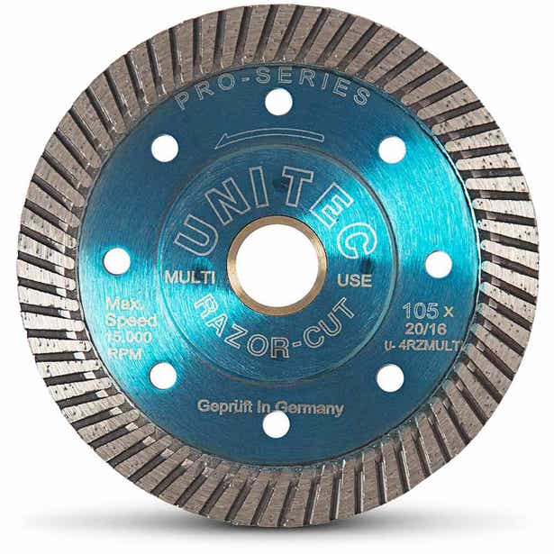 UNITEC 105mm Turbo Diamond Blade for General Purpose Cutting - RAZORCUT U-4RZMULTI
