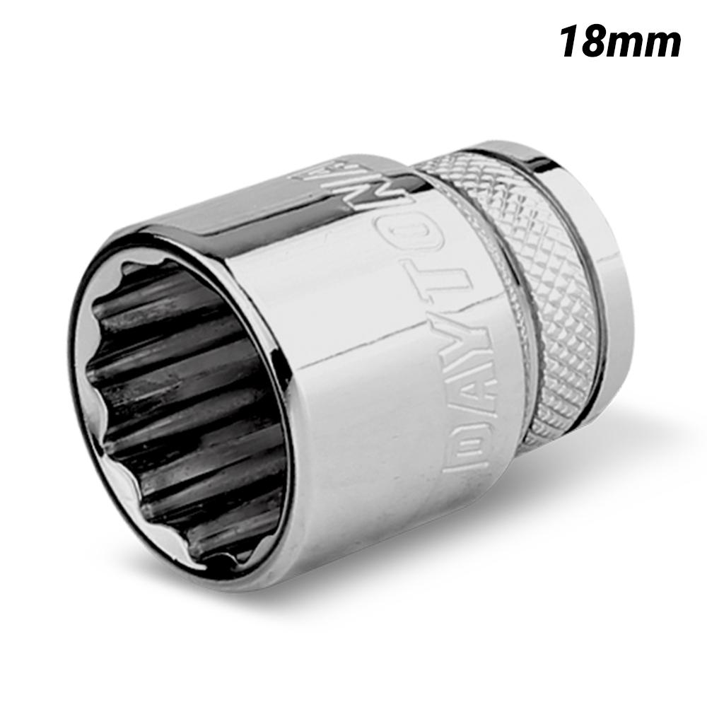 Daytona D3818SS 3/8" Drive 12 Point 18mm Metric Socket