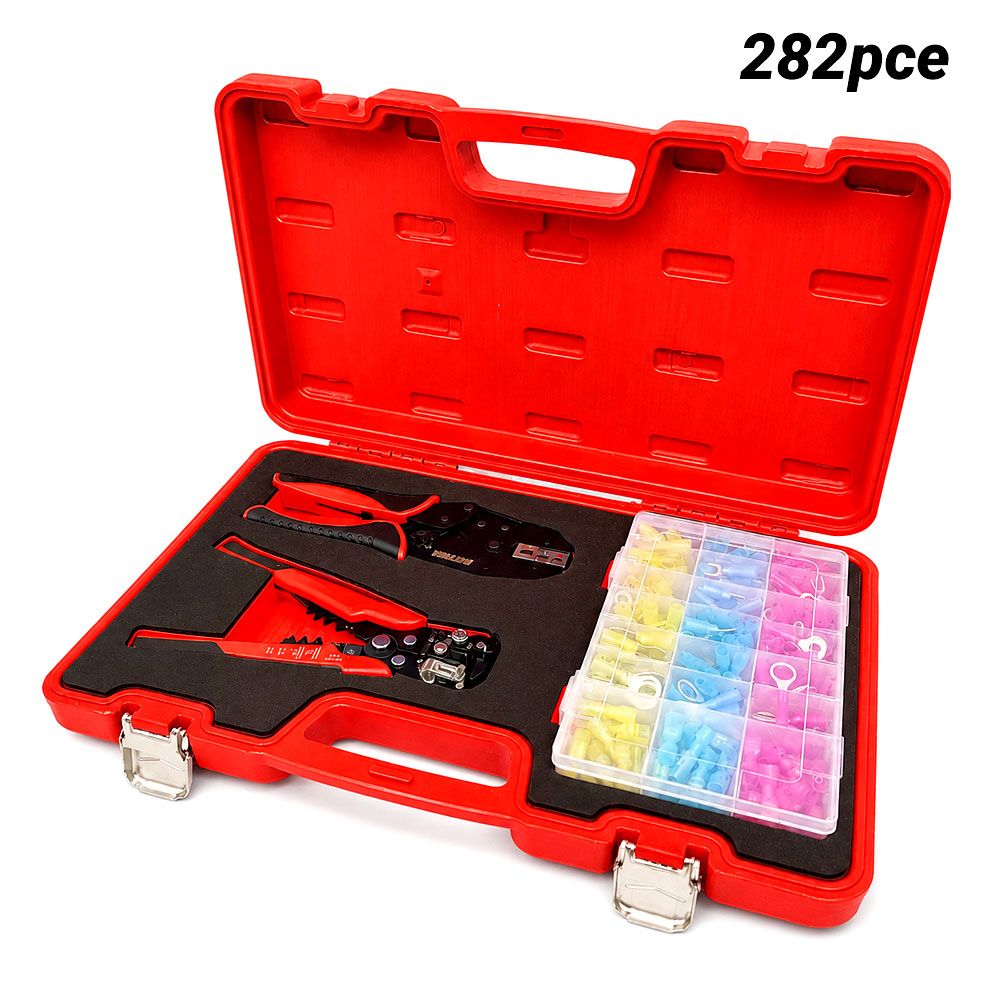 Daytona D282HSCS 282pce Heat Shrink Connector Set With Crimper & Wire Stripper