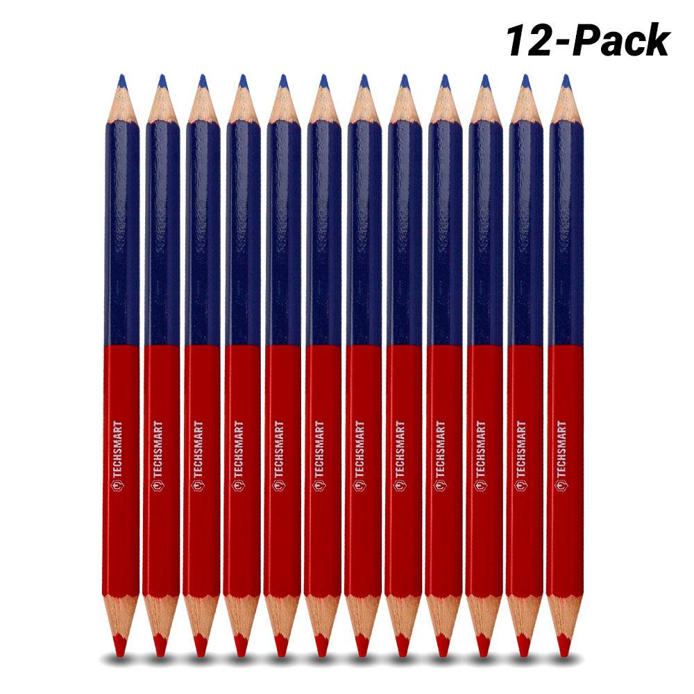 Techsmart TPEN12 12-Pack 176mm Red / Blue Carpenter Pencils