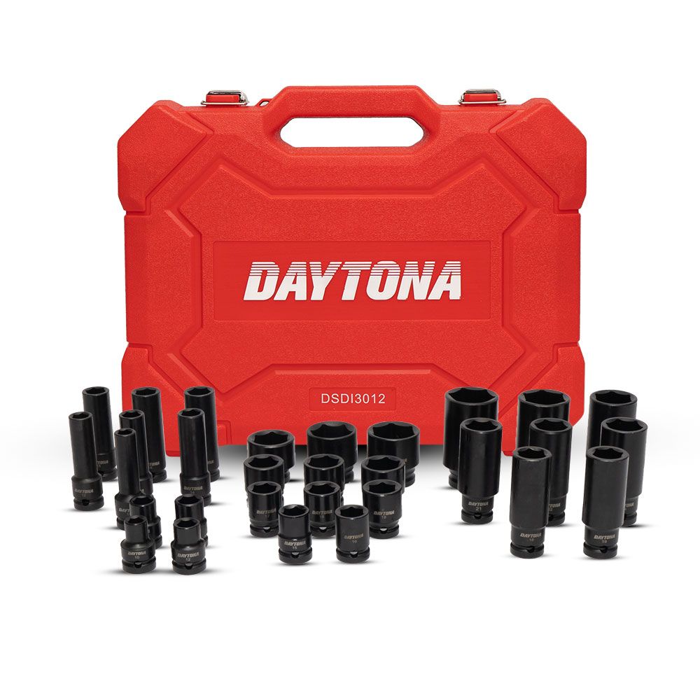 Daytona DSDI3012 30pce 1/2" 10-32mm Metric Standard & Deep Impact Socket Set