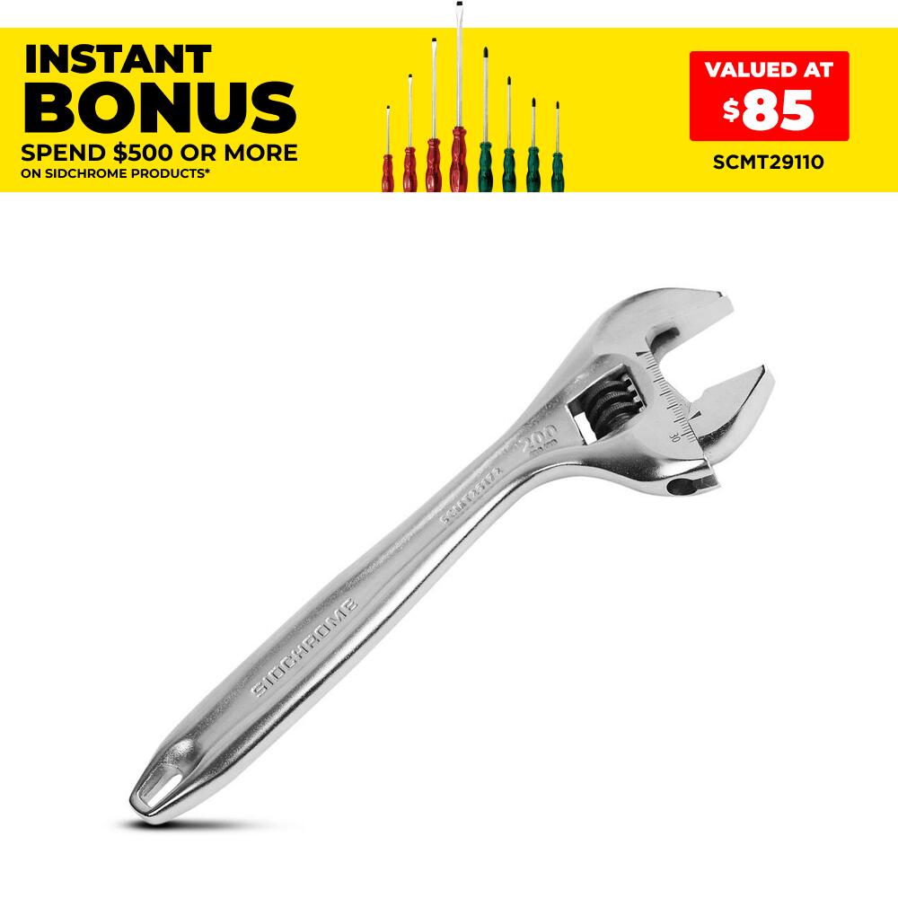 Sidchrome SCMT25172 200mm Chrome Quick Adjustable Wrench