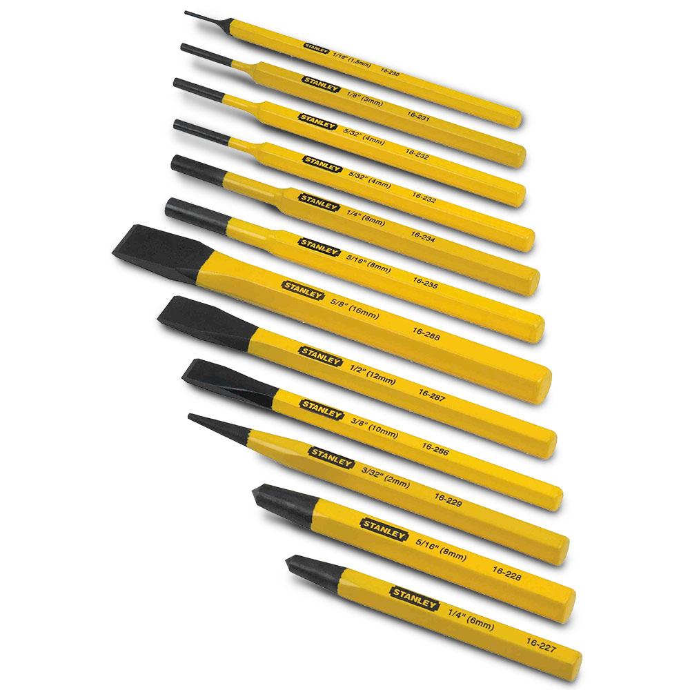 Stanley 16-299 12pce Cold Chisel & Punch Set