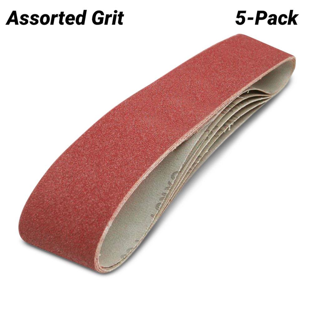 Abbott & Ashby AAPACK50/915-5 (500172) 5-Pack 50 x 915mm Assorted Grit Aluminium Oxide Sanding Belt Suits Multitool 362