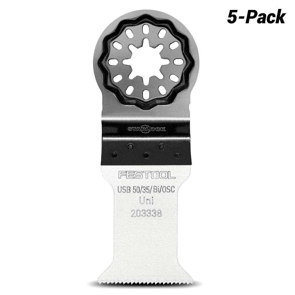 Festool USB 50/35/Bi/OSC/5 (203338) 5-Pack 50x35mm Starlock Bi-Metal Universal Multi Tool Blade