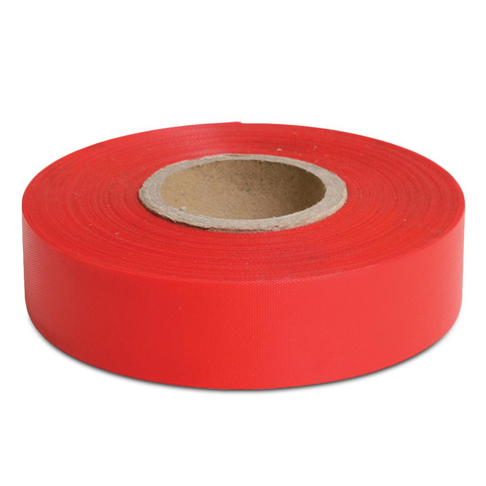 Dy-Mark 47760122 25mm x 100mm Survey Flagging Tape - Glo Red