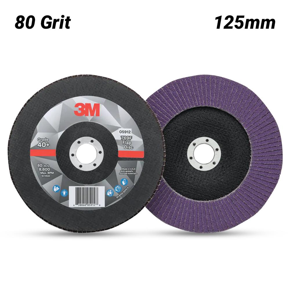 3M UU010034914 (769F) 125mm (5") 769F 80 Grit Flap Disc