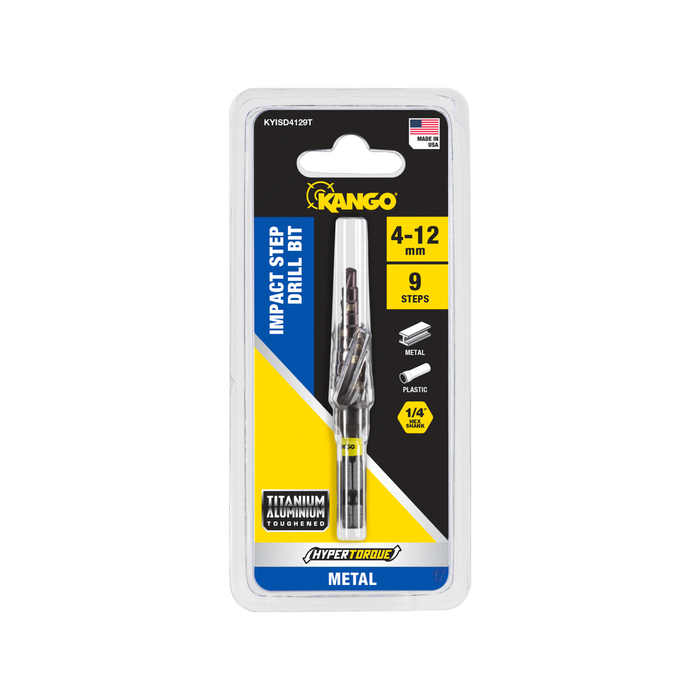 Kango 4 - 12mm 9-Step Hypertorque Impact Step Drill Bit